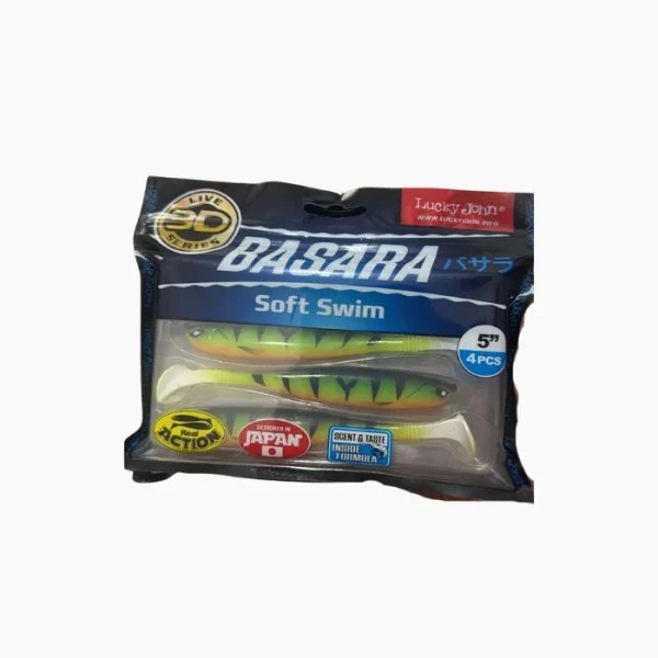 Lucky John Basara 3D Soft Swim 5 "12.7cm 10gr" 4 Adet Silikon Yem